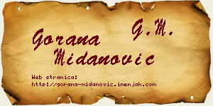 Gorana Midanović vizit kartica